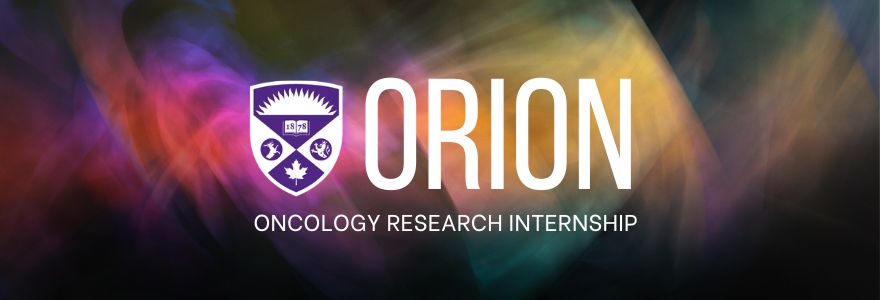 ORIoN logo shows the Western University Crest, along side text that reads "Orion Oncology Research Internship."